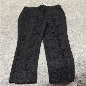 White House Black Market Black Lace Trousers